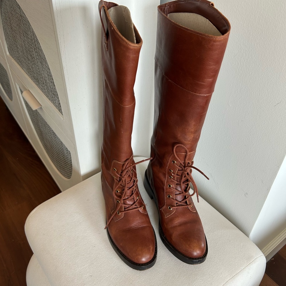 J. Crew Brown Lace Up Boots